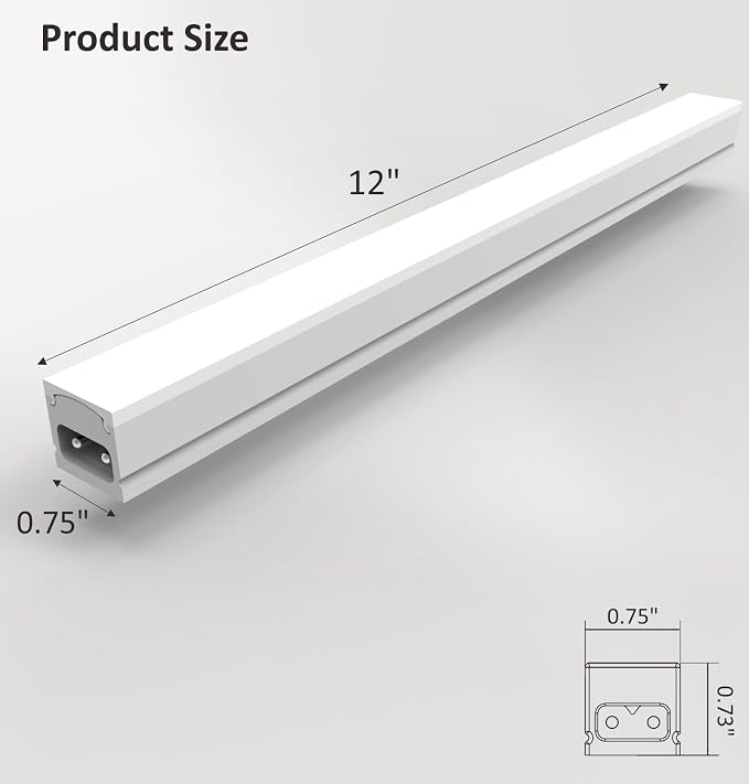 Leetdud Under Cabinet Lighting Plug in, 12 Inch 1 Pc, Linkable AC120V 3CCT - Image 8