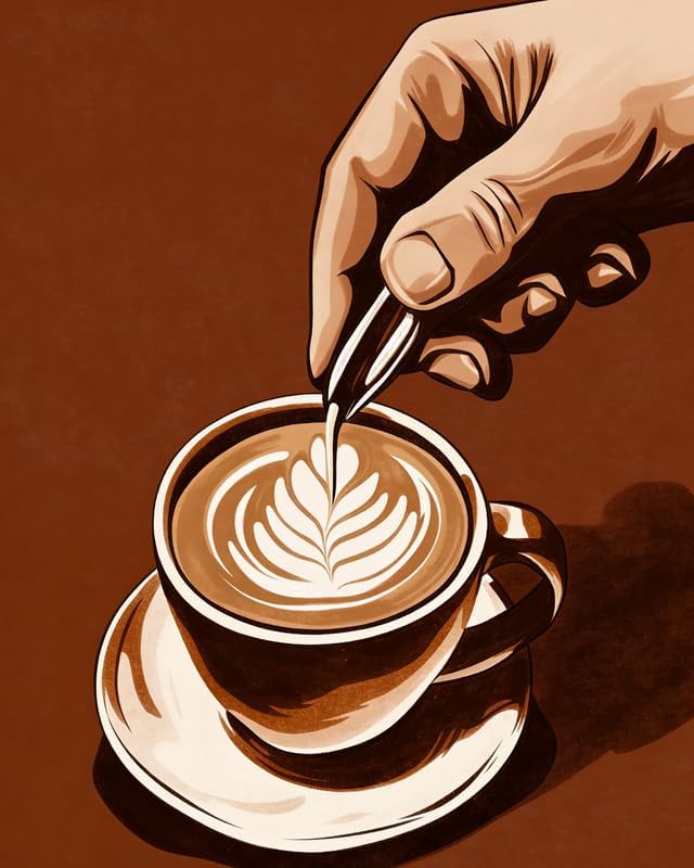 Lawrence Williams Designs Latte Art Coffee Poster by LawrenceWilliamsDesigns
