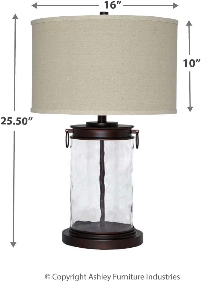 Signature Design by Ashley Tailynn Modern 25.25" Glass Table Lamp - Image 10
