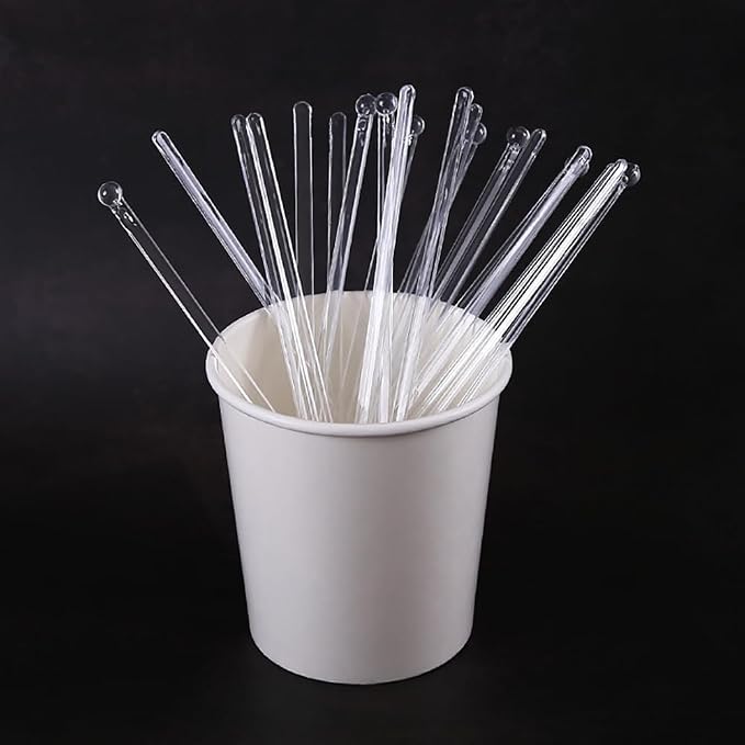80 Pcs Plastic Cocktail Swizzle Sticks Long Coffee Beverage Stirrers Wedding - Image 2