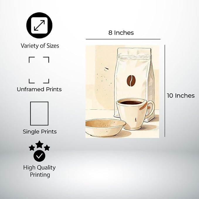 Lawrence Williams Designs Coffee Cup and Beans Poster - Image 2
