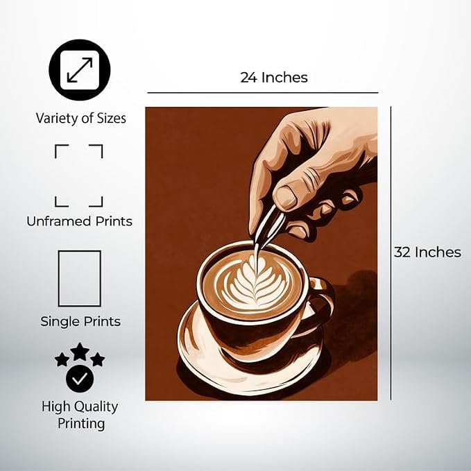 Lawrence Williams Designs Latte Art Coffee Poster - Image 2