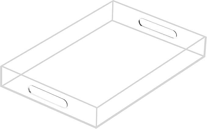 Clear Sturdy Acrylic Serving Tray by DesignwithPracticality