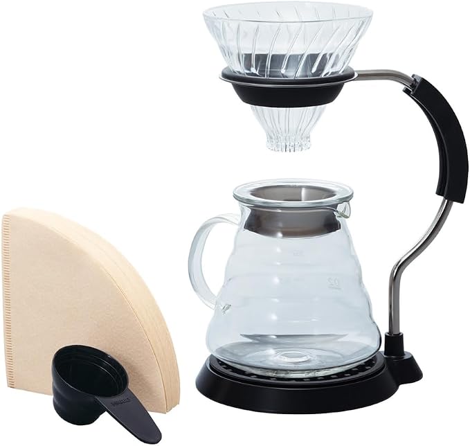 Hario V60 Arm Stand with Glass Dripper Pour Over Set by Hario