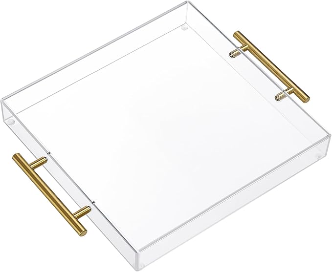 12"x12" Clear Acrylic Serving Tray by MoonlitPond