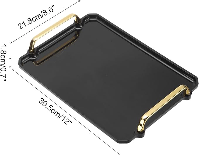 PATIKIL 12 x 8.6 Inches Plastic Serving Tray - Image 2