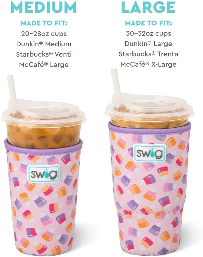 Swig Life Large Iced Cup Coolie, Halloween 22oz Iced Coffee Cup Insulator Sleeve - Image 5