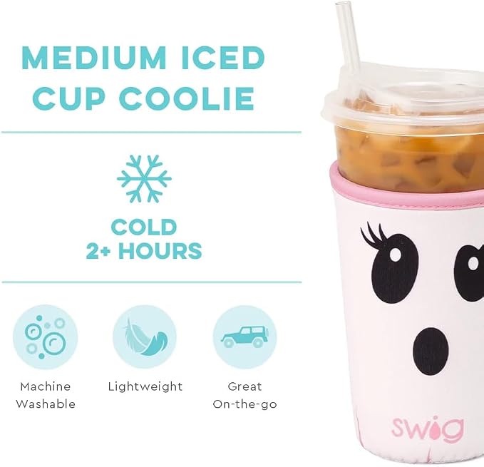 Swig Life Medium Iced Cup Coolie, Halloween 22oz Iced Coffee Cup Insulator - Image 3