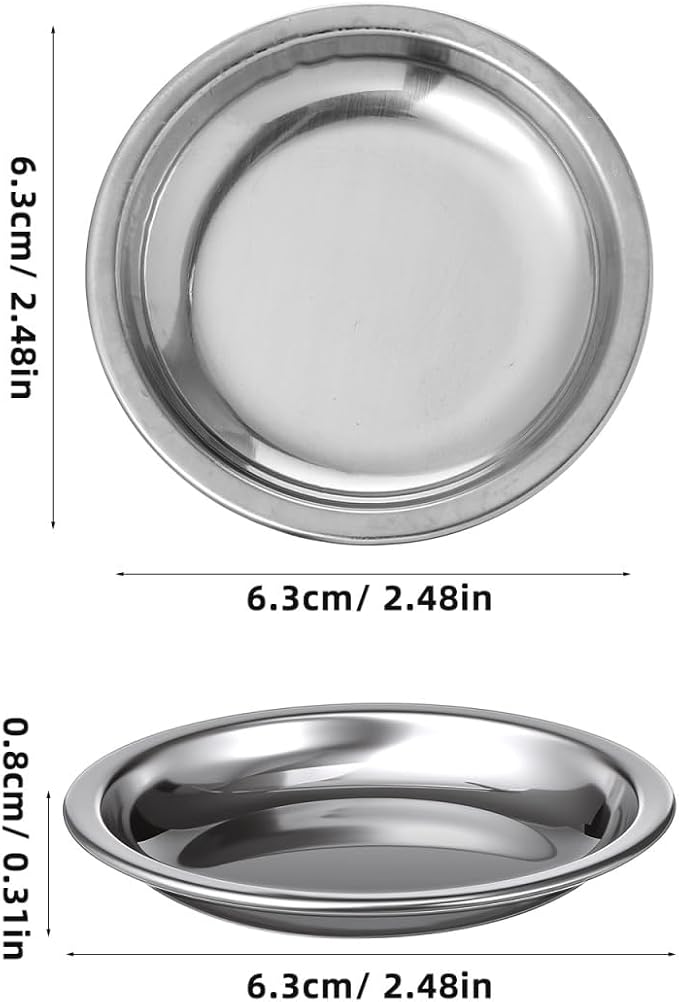 Hemobllo 6pcs Stainless Steel Tea Bag Holders 2.4" Small Drip Tray Spoon Rests - Image 3