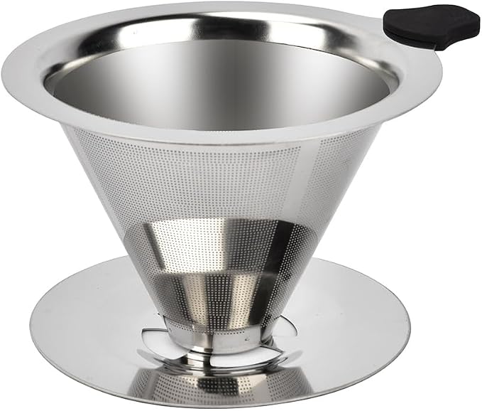 Stainless Steel Pour Over Coffee Dripper, Reusable Fine Mesh Filter by Unknown