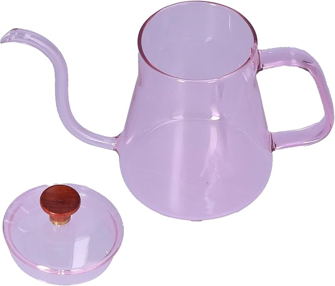 Glass Coffee Kettle, High Borosilicate Crystal Clear Gooseneck Spout, 350ml - Image 8