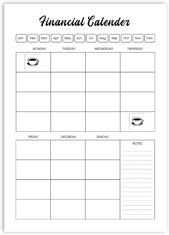 Coffee Tea Clear Planner Stickers, 0.5 inch - Image 4
