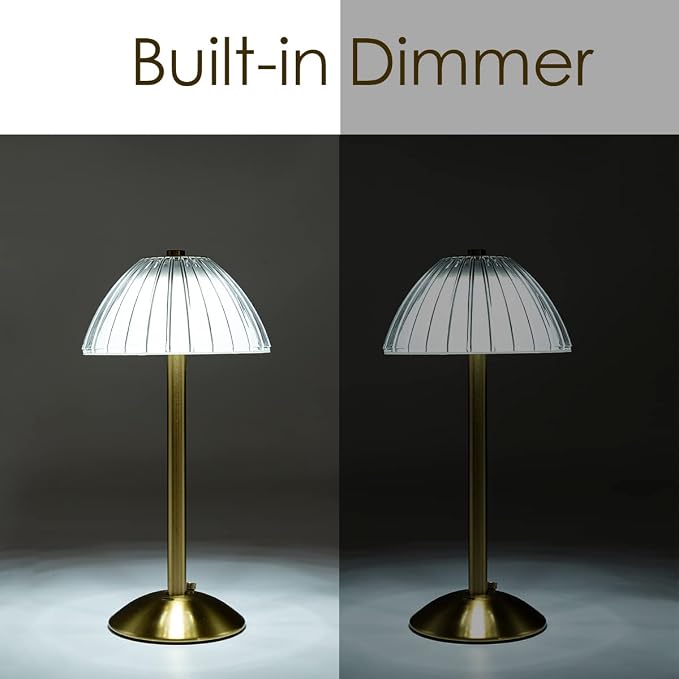 HEQET Cordless Table Lamps for Home, Dining Room, USB Charge 12'' Tall LED - Image 4