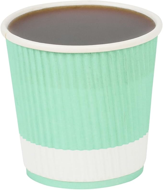 Restaurantware-4 Ounce Paper Coffee Cups, 25 Ripple Wall Disposable Paper Cups by Restaurantware