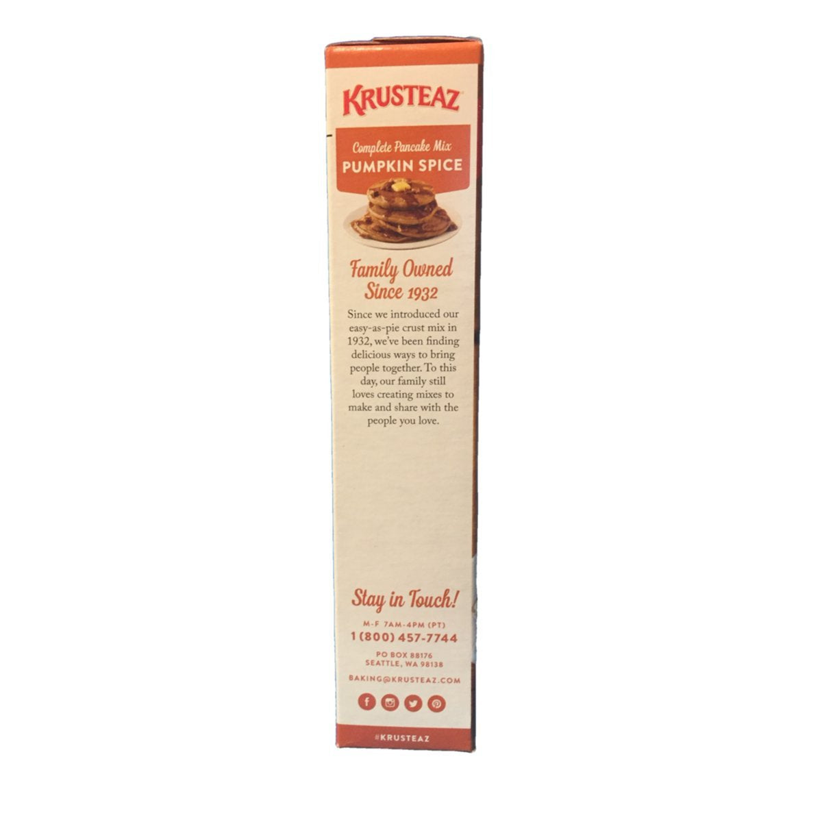 Krusteaz Baking Mix, Pumpkin Spice Complete Pancake Mix, Light & Fluffy, Made with Real Pumpkin & No Artificial Flavors or Preservatives, 16 OZ Box (Pack of 2)