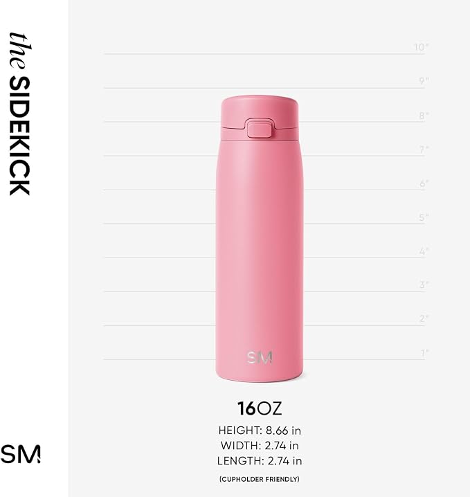 Simple Modern Sidekick Travel Coffee Mug | Ceramic-Lined Insulated Stainless - Image 6