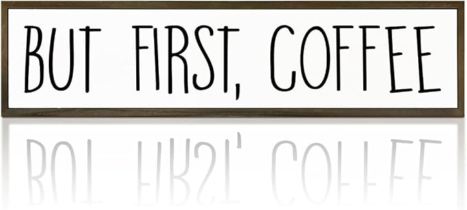 Coffee Signs for Coffees Station Decor, Farmhouse Table Shelf Decoration by WKYAER