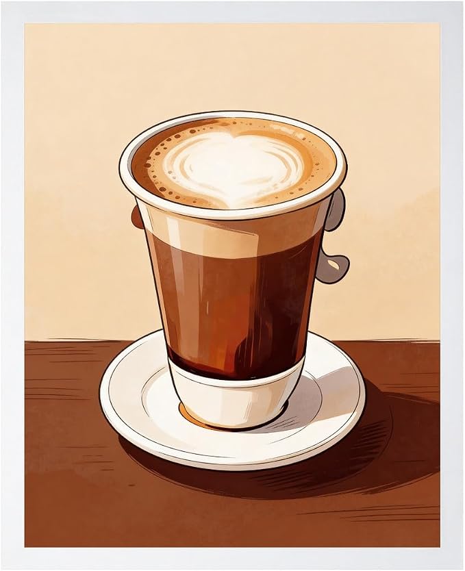 Lawrence Williams Designs Latte Coffee Poster by LawrenceWilliamsDesigns