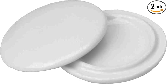 2 Pieces Reusable Mug Lids for Ceramic Mugs, 11 Ounce White Ceramic Cup Lid by PRINTSUPREMACY