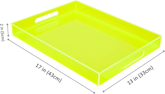 Large Acrylic Tray Ottoman Coffee Table Tray - Image 2