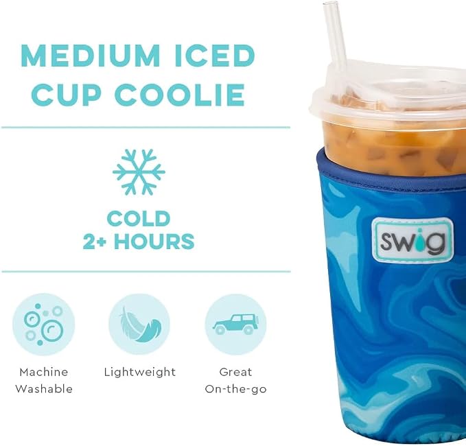 Swig Life Medium Iced Cup Coolie, Standard 22oz Iced Coffee Cup Insulator Sleeve - Image 4