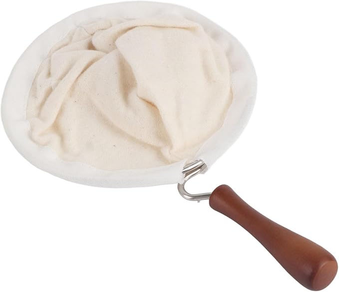 Coffee Strainer Cloth with Wooden Handle Coffee Filter Reusable Cafe Cloth Bag by Unknown