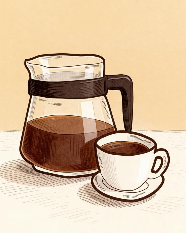 Lawrence Williams Designs Coffee Carafe and Cup Poster by LawrenceWilliamsDesigns