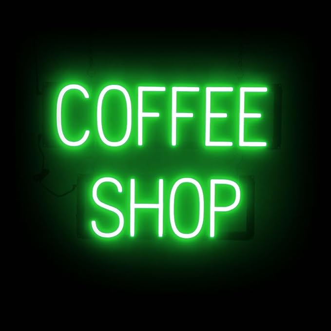 SpellBrite COFFEE SHOP Sign | Coffee Drink-Related Sign by SpellBrite