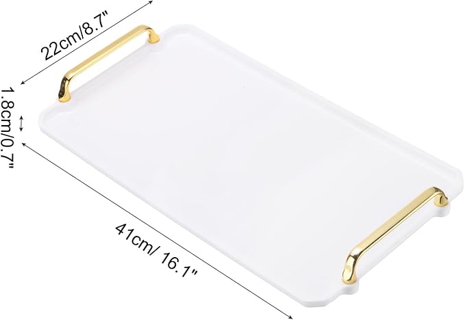 PATIKIL 16.1 x 8.7 Inches Plastic Serving Tray - Image 2
