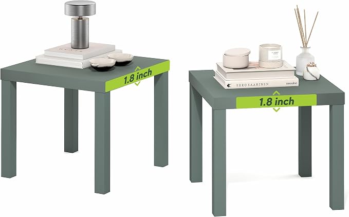 Furinno Classic Side Table Set of 2, Square Modern End Table by Furinno-FitsYourSpaceFitsYourBudget
