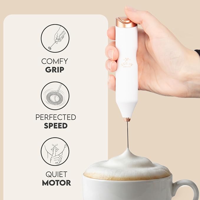Zulay Kitchen Powerful Frother Wand AA Batteries Included, Ultra Fast Handheld - Image 3