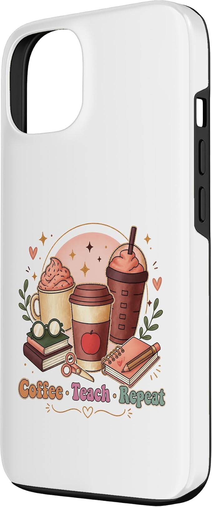 Coffee Teach Repeat Teacher Daily Routine Design Case - Image 2