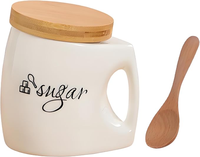 Ceramics Sugar Container, Sugar Bowl by HomeKitchen