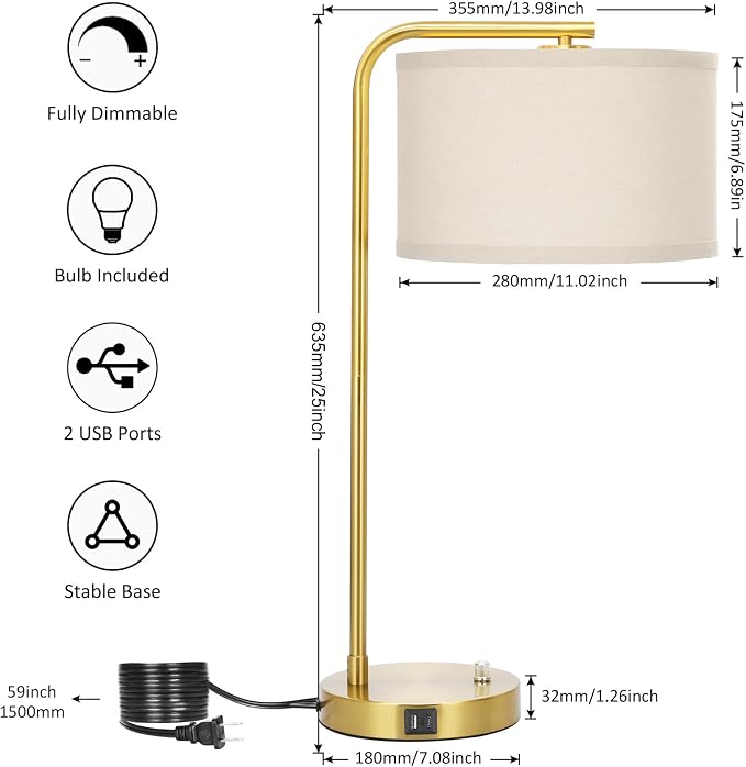 Fully Dimmable Bedside Lamp - Image 3