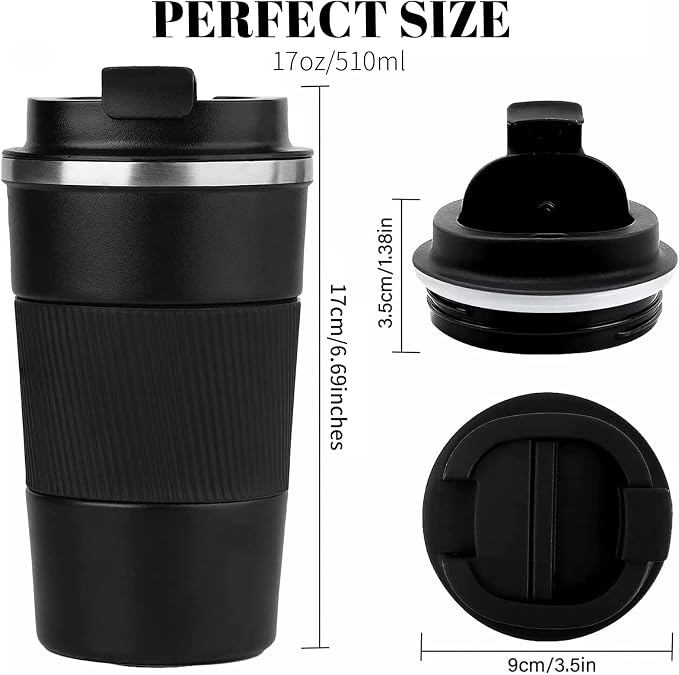 YINBAOGE Insulated Travel Coffee Mug, Spill & Leak Proof, Portable To Go - Image 3