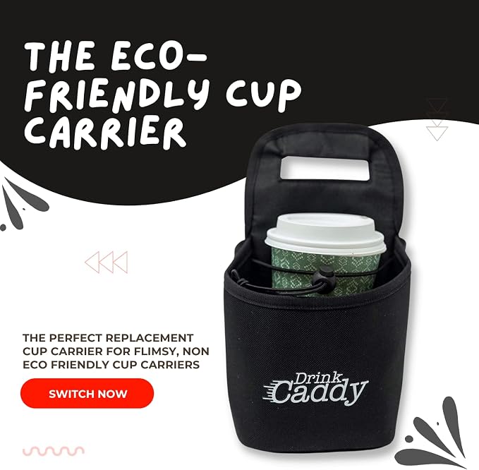 Drink Caddy Portable Drink Carrier and Reusable Coffee Cup Holder - Image 4