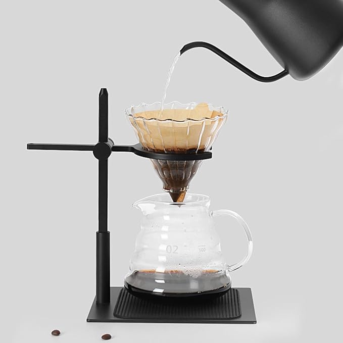 AUNMAS Pour Over Coffee Stand, Aluminum Alloy Adjustable Dripper Station - Image 5