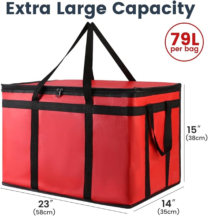 Cooler Insulated Food Delivery Bag & Drink Carrier - Image 9