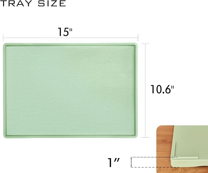 Large Green Serving Tray for Gathering Small Items | Serving Accessory - Image 6