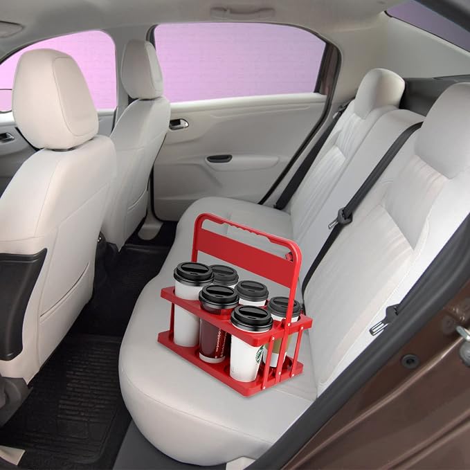 Portable Drink Carrier for Big Cups, Foldable Plastic Cup Holder, Reusable Cup - Image 5