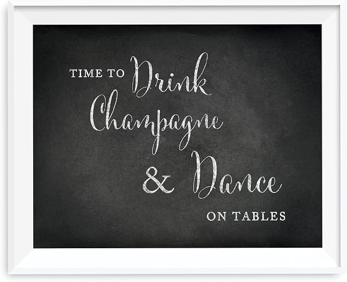 Andaz Press Wedding Party Signs, Vintage Chalkboard Print, 8.5x11-inch by AndazPress