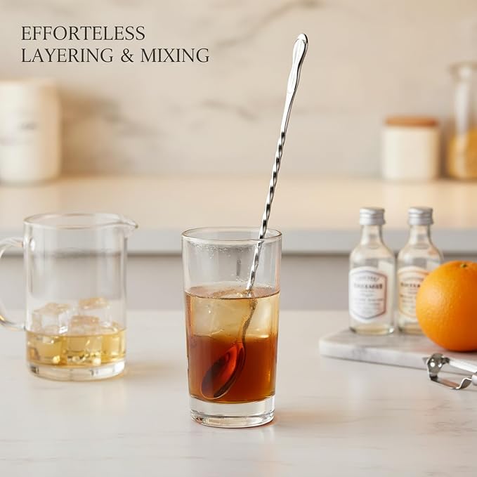 Stainless Steel Bar Spoon with Twisted Handle - Image 2