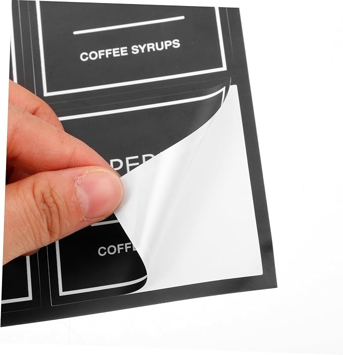 Holibanna 3 Sheets Writable Coffee Syrup Labels Reusable Stickers - Image 3