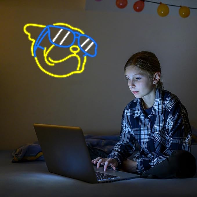 Dog Neon Signs for Wall Decor, Bulldog LED Neon Lights Signs Animal Neon Sign - Image 5
