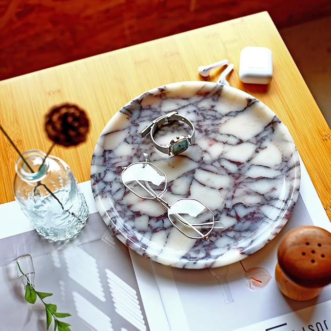 DUANYAN Natural Marble Tray, Coffee Table, Paper Cup, Cake Display, Coffee bar - Image 7