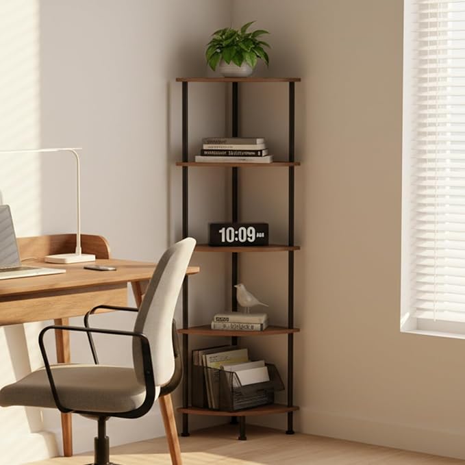 5-Tier Corner Shelf Stand, Tall Display Shelf, Plant Stand, Storage Standing - Image 2
