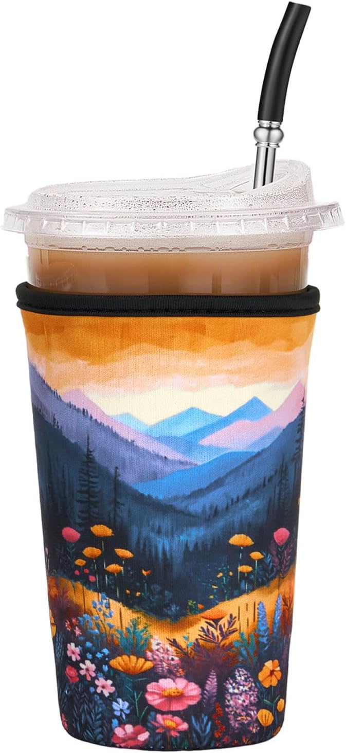 Iced Coffee Sleeve Reusable Large 30-32oz by Cavllson