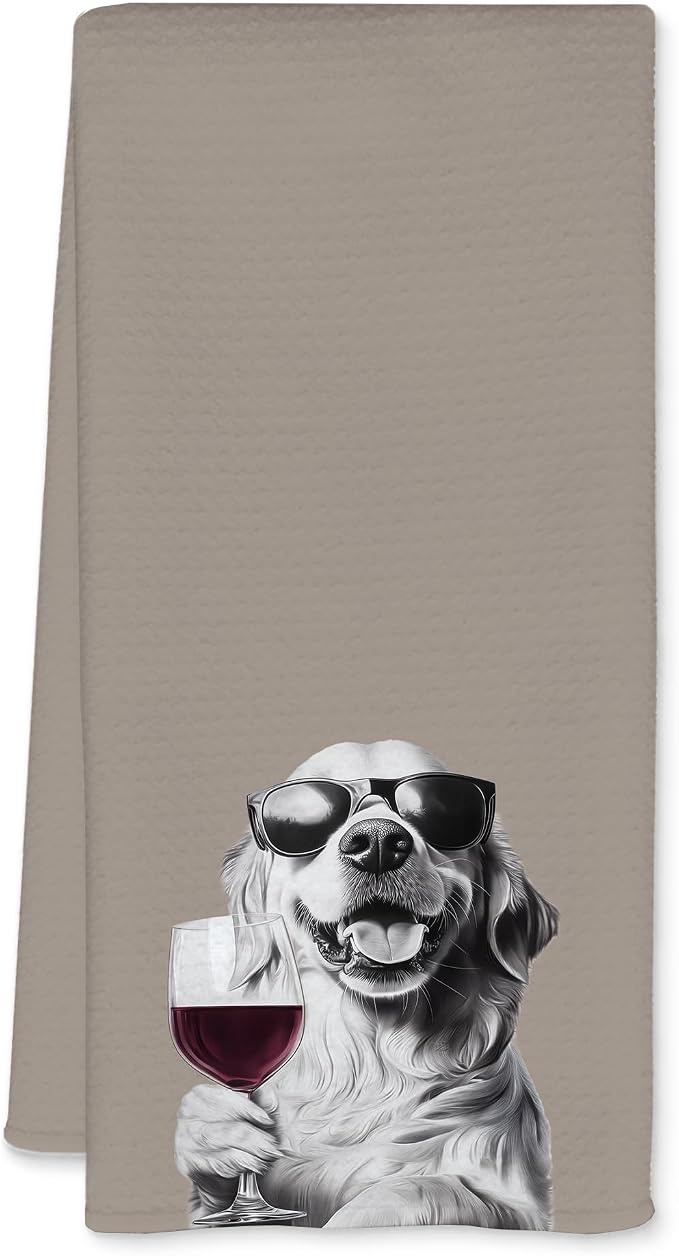 Golden Retriever Decor Kitchen Towels, Bar Towels by Unknown