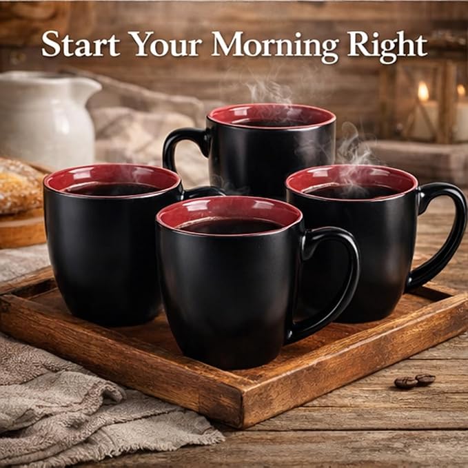 GBhome 16oz Coffee Mugs Set of 6, Large Ceramic Coffee Mugs - Image 7