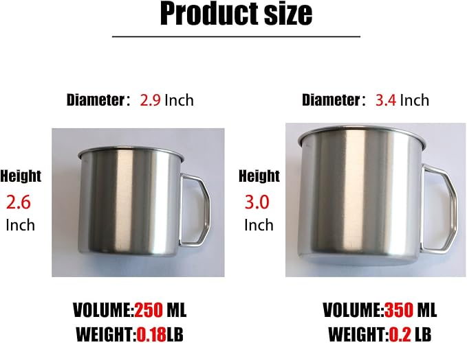 Camping Kettle & 2 Cups, Stainless Steel Camp Kettle – Lightweight Tea Pot - Image 4